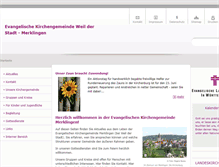 Tablet Screenshot of gemeinde.merklingen.elk-wue.de